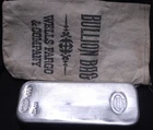100 oz. ~  .999 ~ ASAHI ~  Silver Bar  & Vtg. Wells Fargo Bullion Bag
