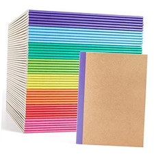  48 Pack Composition Notebooks Bulk, Kraft Cover Lined Blank 8 colors X6