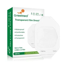 Transparent Film Dressing 100 Packs 2.4'' x 2.7'' Waterproof Adhesi... Fast Ship