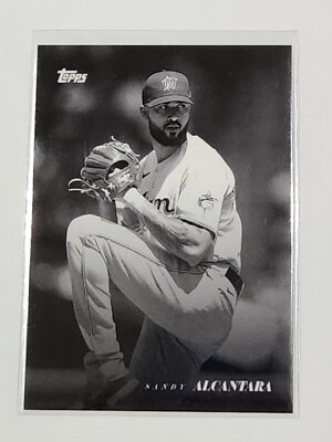 2022 Topps Black & White SANDY ALCANTARA #63 Miami Marlins NL CY YOUNG WINNER