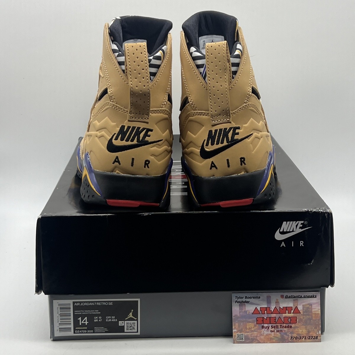 Size 14 - Air Jordan 7 Retro SE Afrobeats Purple Yellow Leather