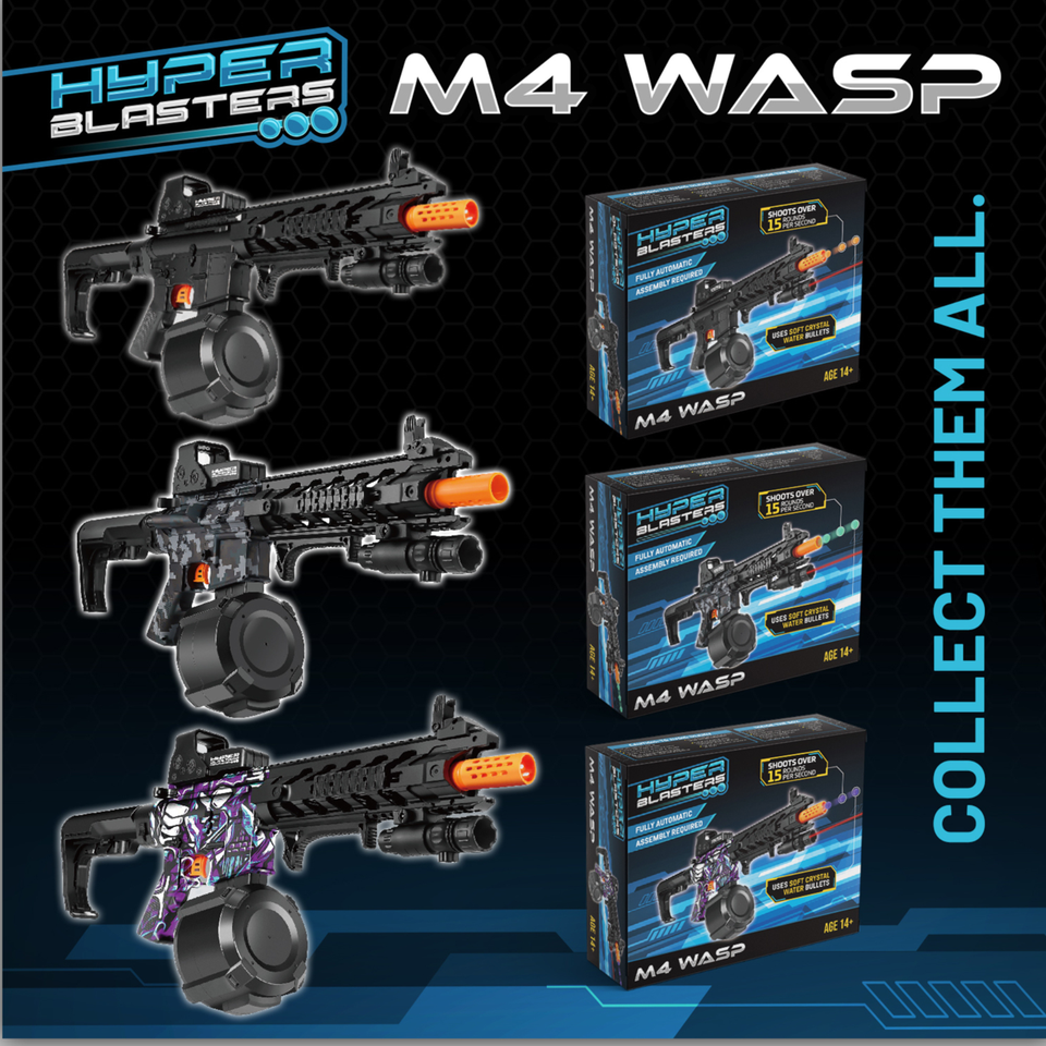 M4 Wasp Gel Ball Blaster with 1000 Round Capacity Ammo Drum toy gun eBay