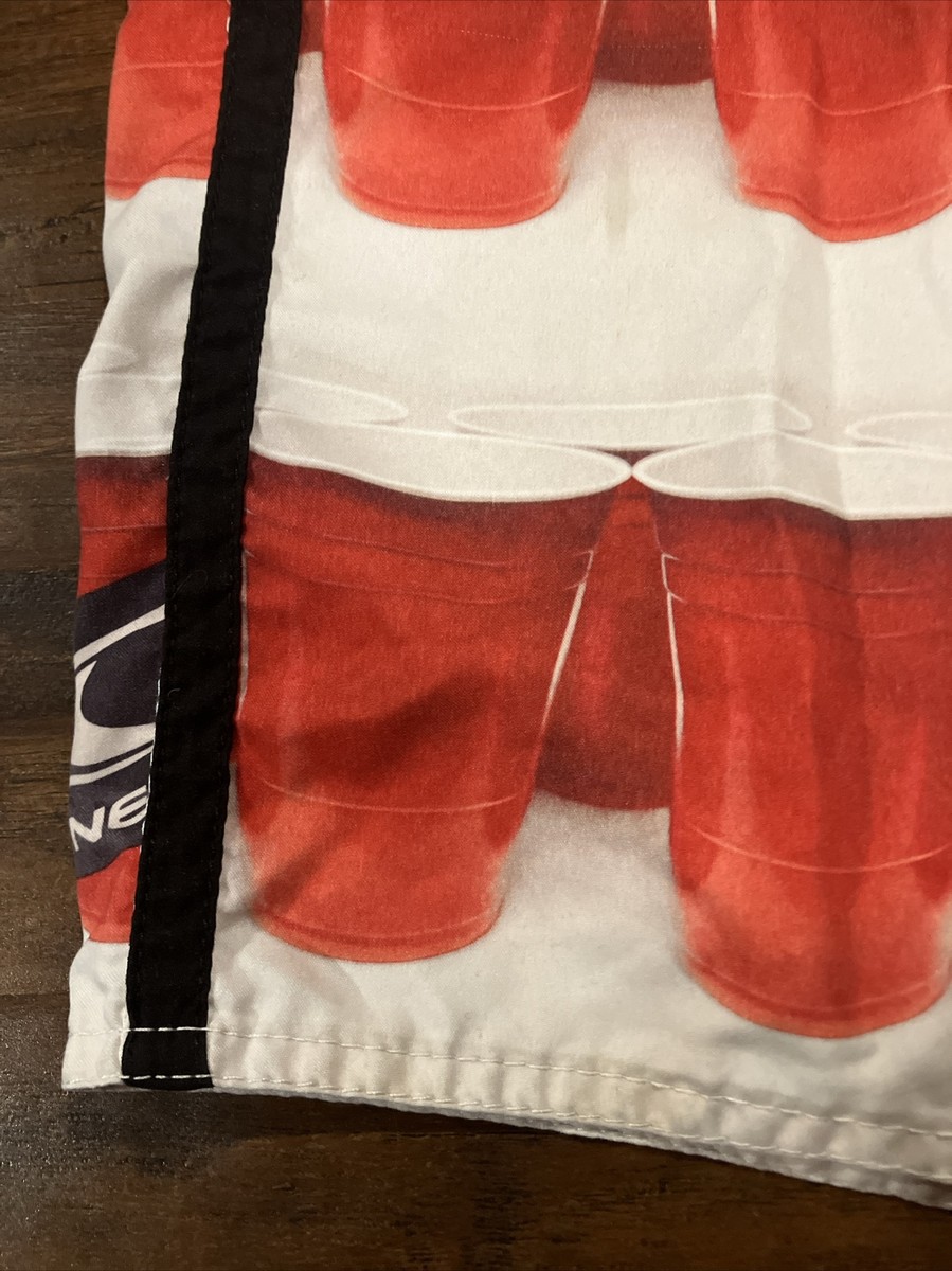 Oneill Solo Cup American Flag Boardshorts Swim Trunks Men Size 34 View 5