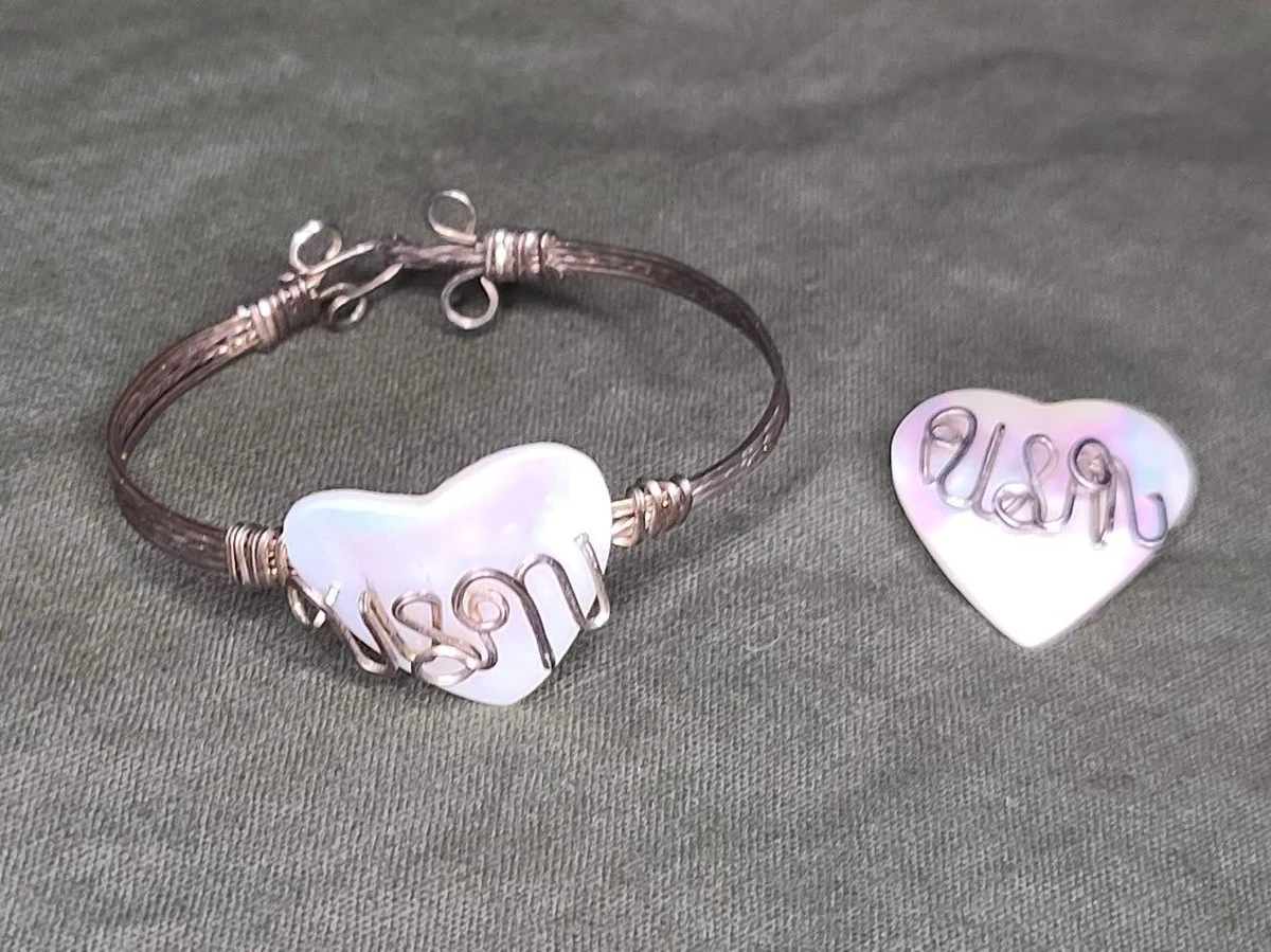 Wire on sale heart bracelet