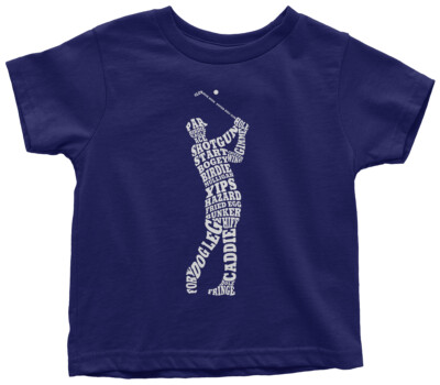 Boys Golf Player Typography Toddler T-Shirt Golf Lover Gift Idea