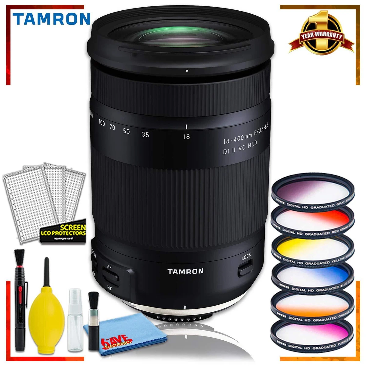 Tamron 18-400mm f/3.5-6.3 Di II VC HLD Lens for Nikon F (Intl