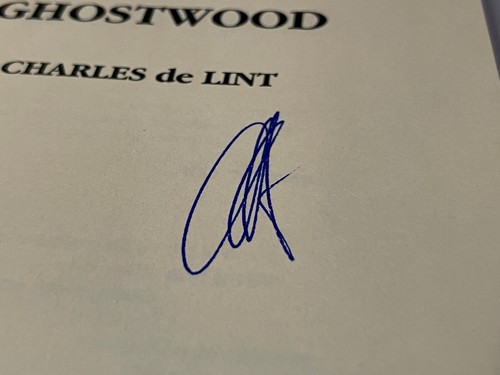 HAND SIGNED Charles De Lint "Ghostwood" (1990, Axolotl Pres, Paperback) - Picture 6 of 11