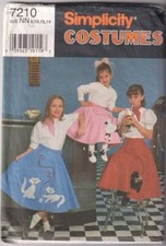 7210 SIMPLICITY - COSTUME: CIRCLE SKIRT - Girls Sz 8