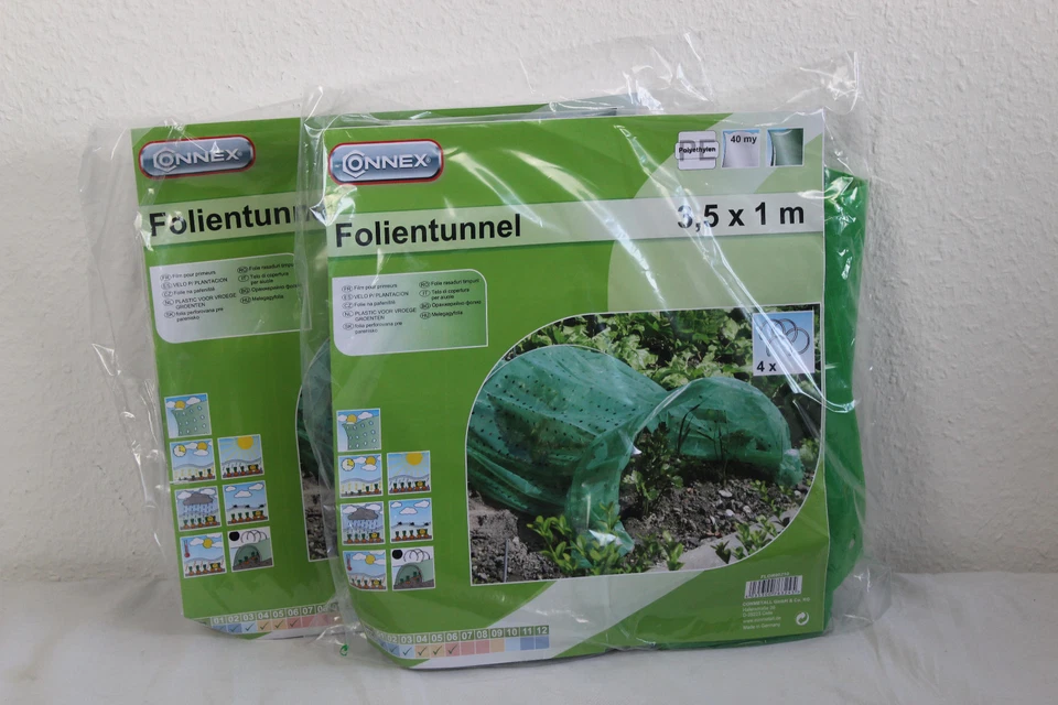 CONMETALL Set 2 x tunnel in pellicola 350x100 cm letto per la preparazione in pellicola