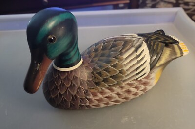 Duck Hand Painted 10'' Mallard Think Its Ceramic But Not Sure