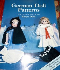 German Doll Patterns 12"  15" Clothing Designs BOOK Sewing Patterns