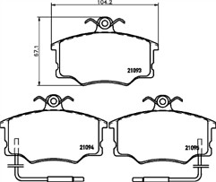 BRAKE PAD SET DISC BRAKE Front FOR FIAT CROMA LANCIA DELTA THEMA