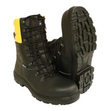 Chainsaw Forestry Boots Black And Yellow Aborist COFRA Class 1 Size 6.5 Euro 40