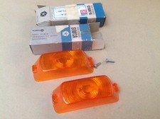 Simca 1000 Front Indicator Lenses - Amber  Plastic  Pair NOS OEM parts #5