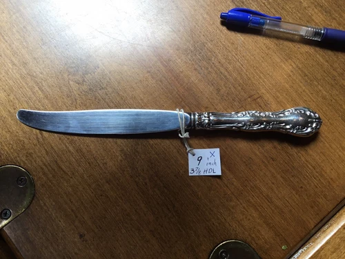 Vintage Sterling R. Wallace & Sons Mfg Co. 9” Knife #X 1899, Irving