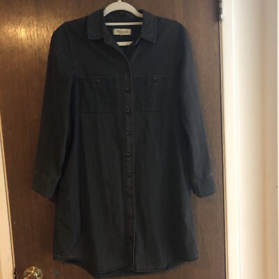 chinese dress ladies Magda Black Denim Dress