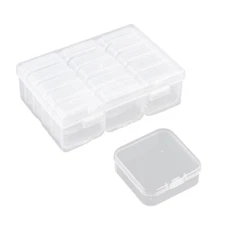 Bobbins Holder Box Craft Supplies for Sewing Compartments with Clear Lid