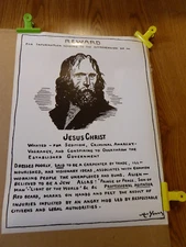 JESUS CHRIST REWARD - VINTAGE ART YOUNG HEAD SHOP POSTER - 14.5 X 20