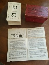 Vintage 1913 Flinch Acme of Parlor Games Flinch Card Company in box
