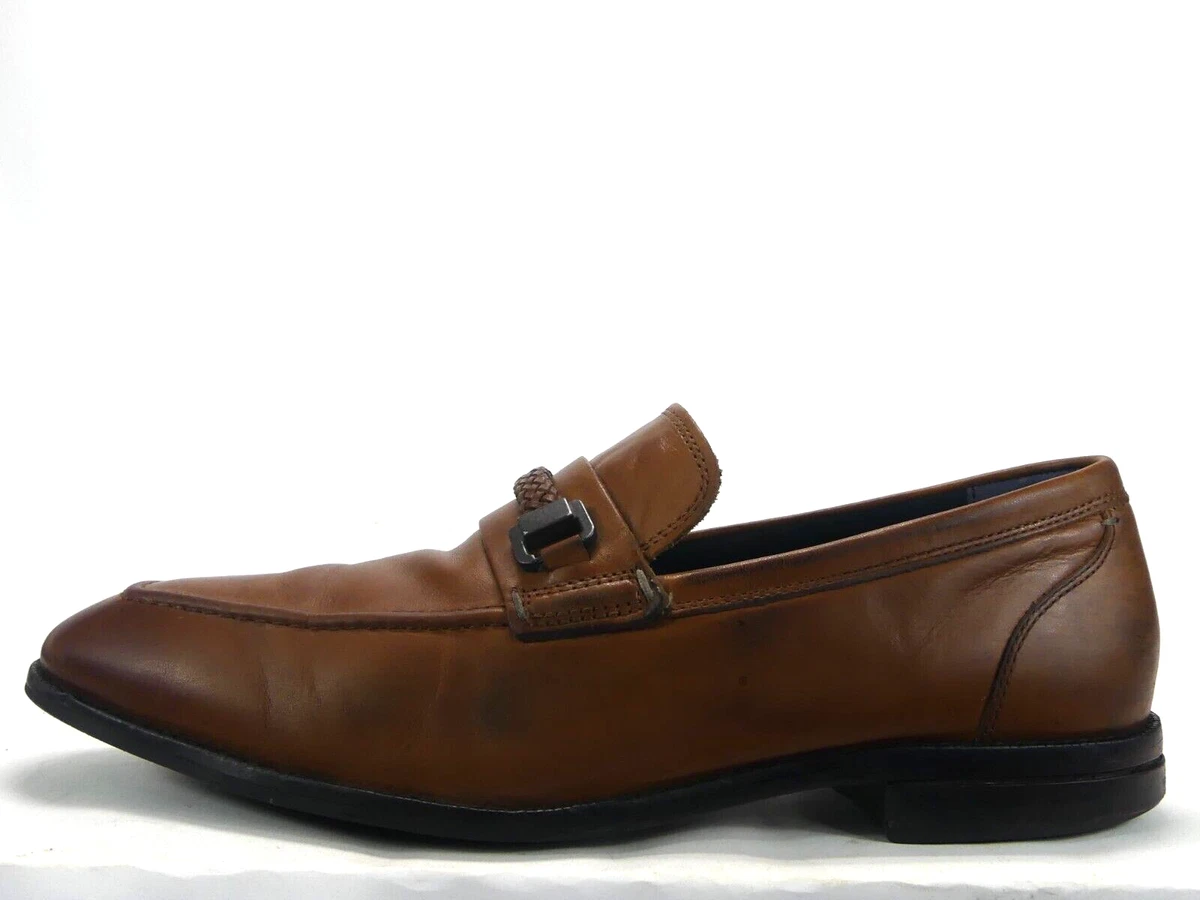 Cole Haan C29040 Wagner Grand Brown Leather Dress Bit Loafers