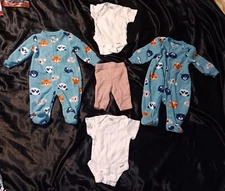 Lot/Mixed brands of infant boy clothing. Size NEWBORN
