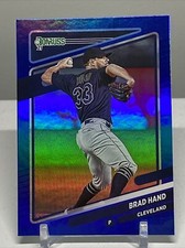 2021 Donruss Baseball Base Holo Blue #138 Brad Hand - Cleveland Indians