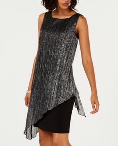 connected apparel silver dress