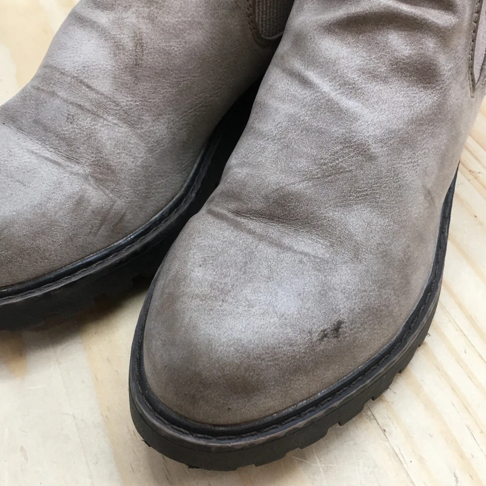 Blowfish Malibu Botas Mujer 7 Rojos Chelsea Botines Beige Tirar de Tacones Bloque Foto 4 de 4