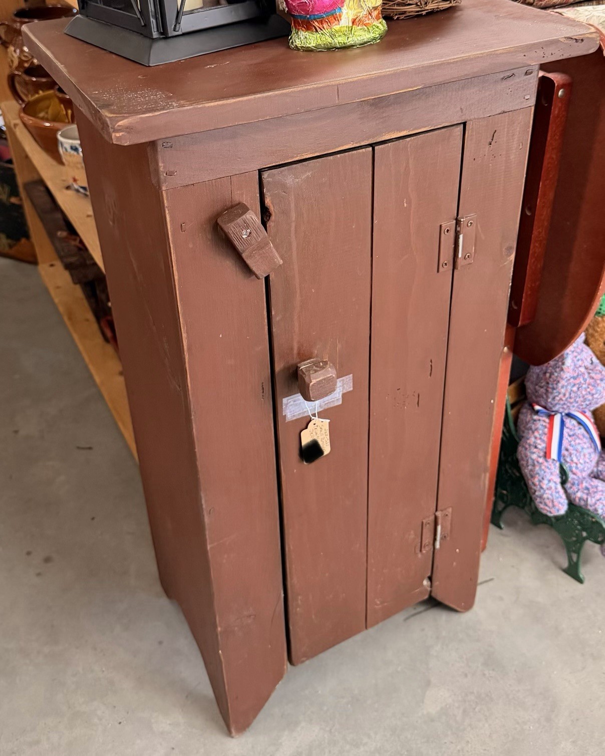 Primitive Putney Pantry Farmhouse Handmade Wood Pantry, Vintage Wood Cabinet
