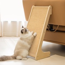 Sisal Cat Scratcher Ramp, L Shaped Scratching Post and Scratch Pad for Indoor...