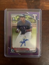 Yolfran Castillo 2024 Bowman Chrome AUTO /250 Purple 1st Bowman - Texas Rangers