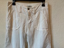 Banana Republic Women's Pants White 100 Linen Size 2