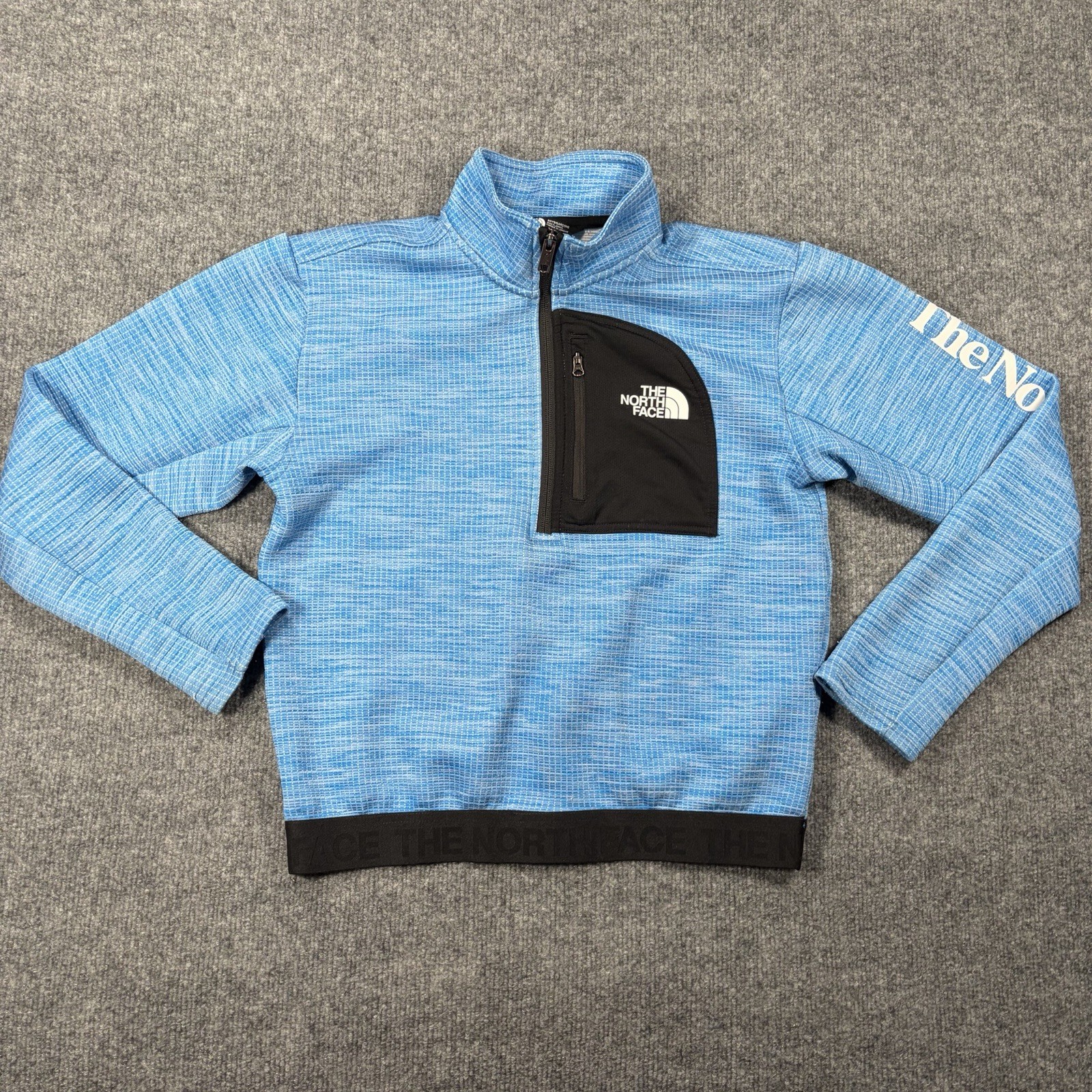 The North Face Reactor Thermal 1/4 Zip Boys L 12 Blue Long Sleeve Pullover