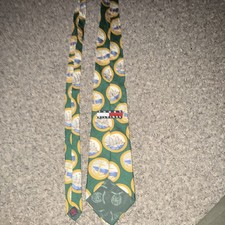 Vintage Tommy Hilfiger Men's Green Nautical Ships Woven Tie 100 italian silk