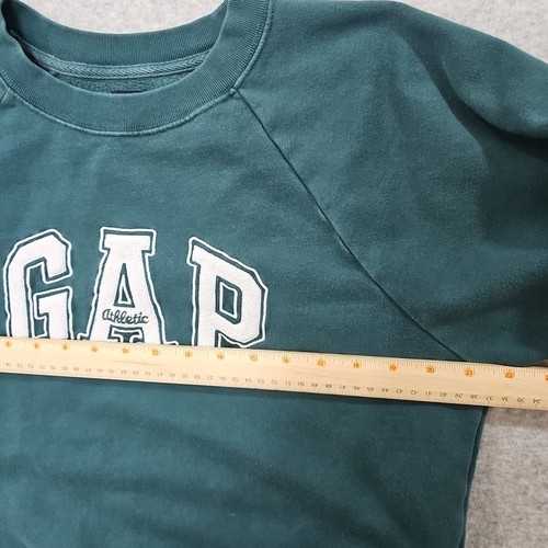 Vintage Gap Sweatshirt Womens S Green Raised Letters 90s/ Y2K - Picture 6 of 9