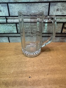 Merrill Lynch Embossed "Bull" Glass Beer Stein 6" Mug, Free Insured Shipping!!
