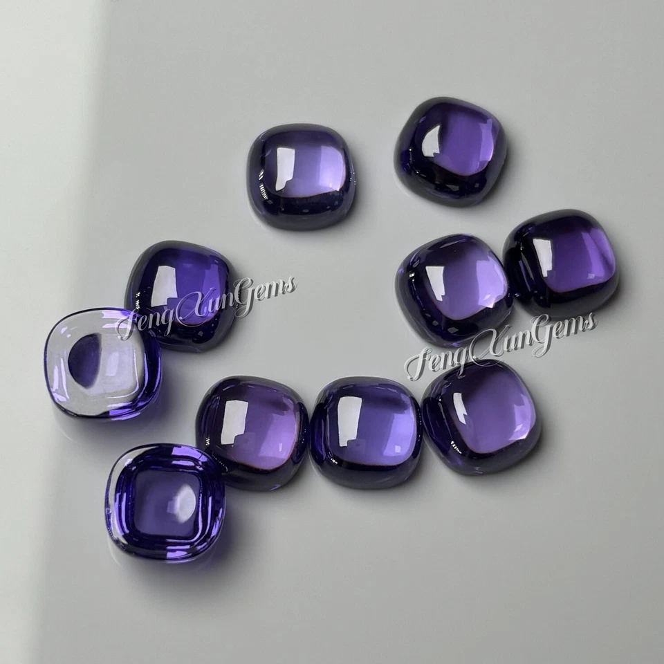 Cushion shape Cabochon Flat Back Zircon Multicolor Loose Diamond cz For Ring DIY - Image 2 of 4