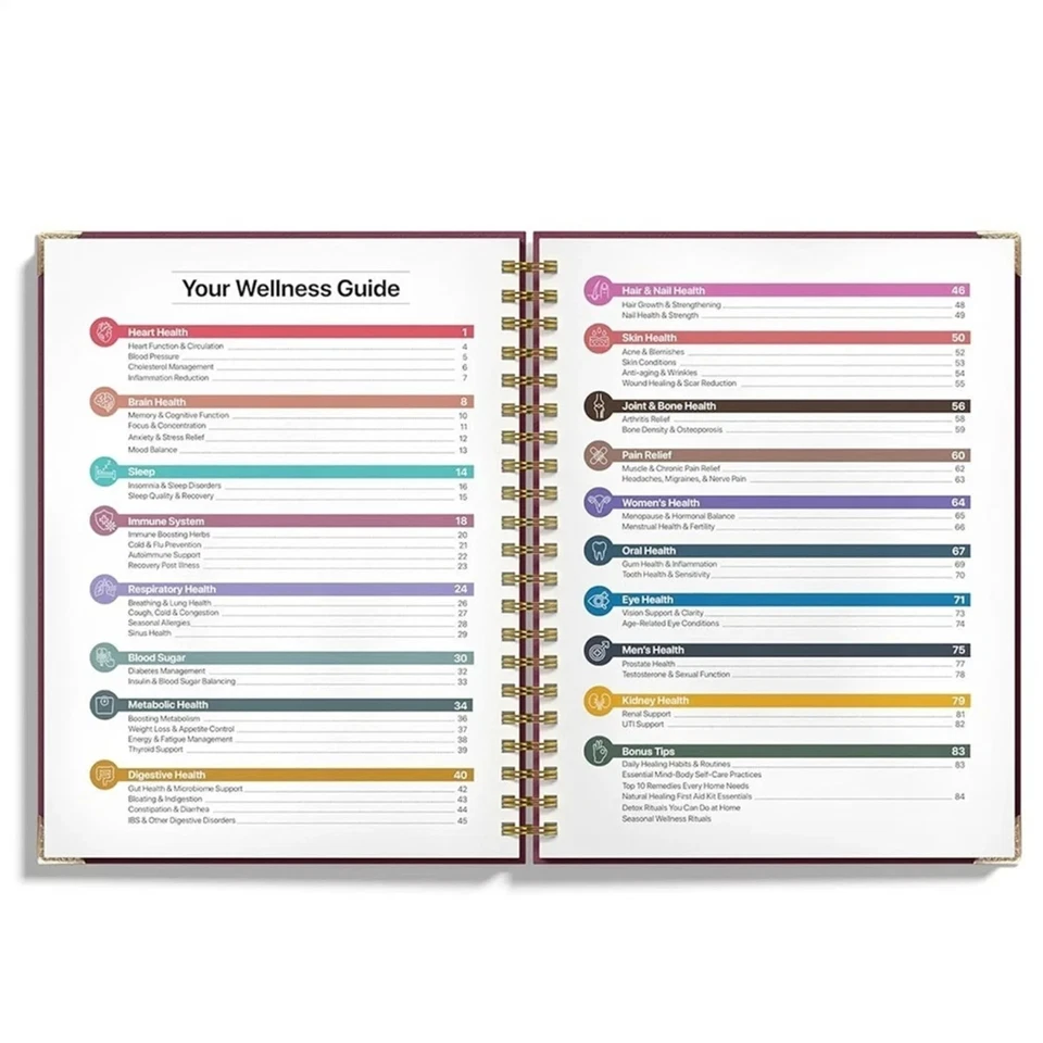 The Natural Healing Handbook, Spiral-Bound Guide for Herbal Remedies and Natural - Image 4 of 4