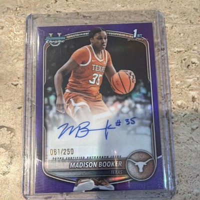 2025-26 Bowman Chrome U Madison Booker 1st Purple Refractor Auto /250