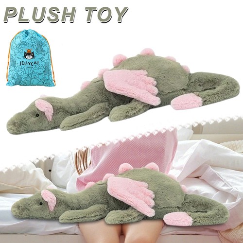 Jellycat Malachy Dragon - Esclusivo peluche verde/rosa e nuovo con etichette - Foto 1 di 13