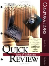 SUM AND SUBSTANCE QUICK REVIEW ON CORPORATIONS (QUICK By James Cox **BRAND NEW**