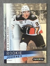 2023-24 LEO CARLSSON UD Synergy Rookie Journey AWAY #'d 636/999 #RJ-15 Ducks