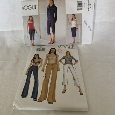 Lot of 2 Vogue Sewing Patterns 7301 new 7234 Cut Vtg Pants tops