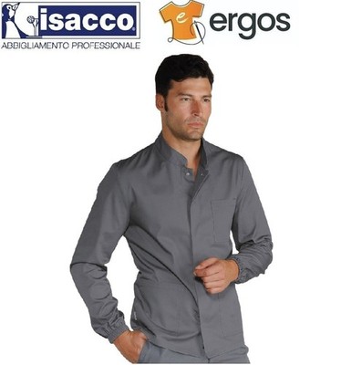 ISACCO Koreanischer Kasack KORFU' Unisex Grau Helfer Träger Optik Arzt