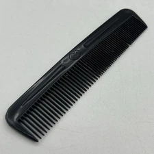Vintage Goody Black Pocket Hair Comb 5" Unbreakable Purse 1970s USA