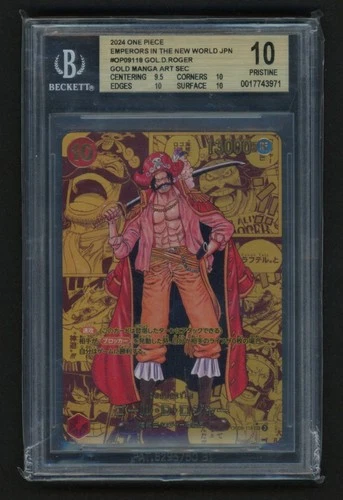 GOLD MANGA GOL D. ROGER One Piece OP09 Emperors/New World Japanese #118 BGS 10