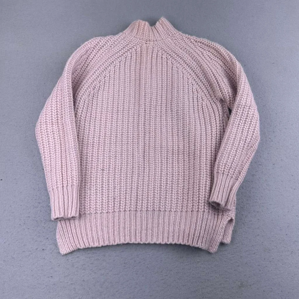 J Crew Sweater Womens Small Pink Alpaca Wool Long Sleeves Pullover Heavyweight - Image 3 of 4