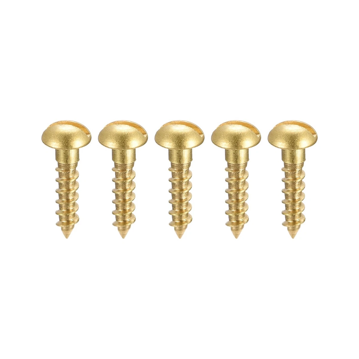 Bois Vis M2 x 10mm Fendu Plat Tête Laiton Autotaraudant Vis 100[S476
