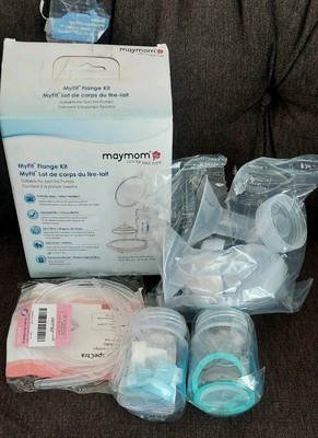 Maymom myfit flange breast pump kit compatible w Avent and Spectra Open Box New
