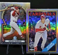 Nolan Gorman 2023 Chrome RC Lot Bowman #ROYF-5 & Topps #88BC-18